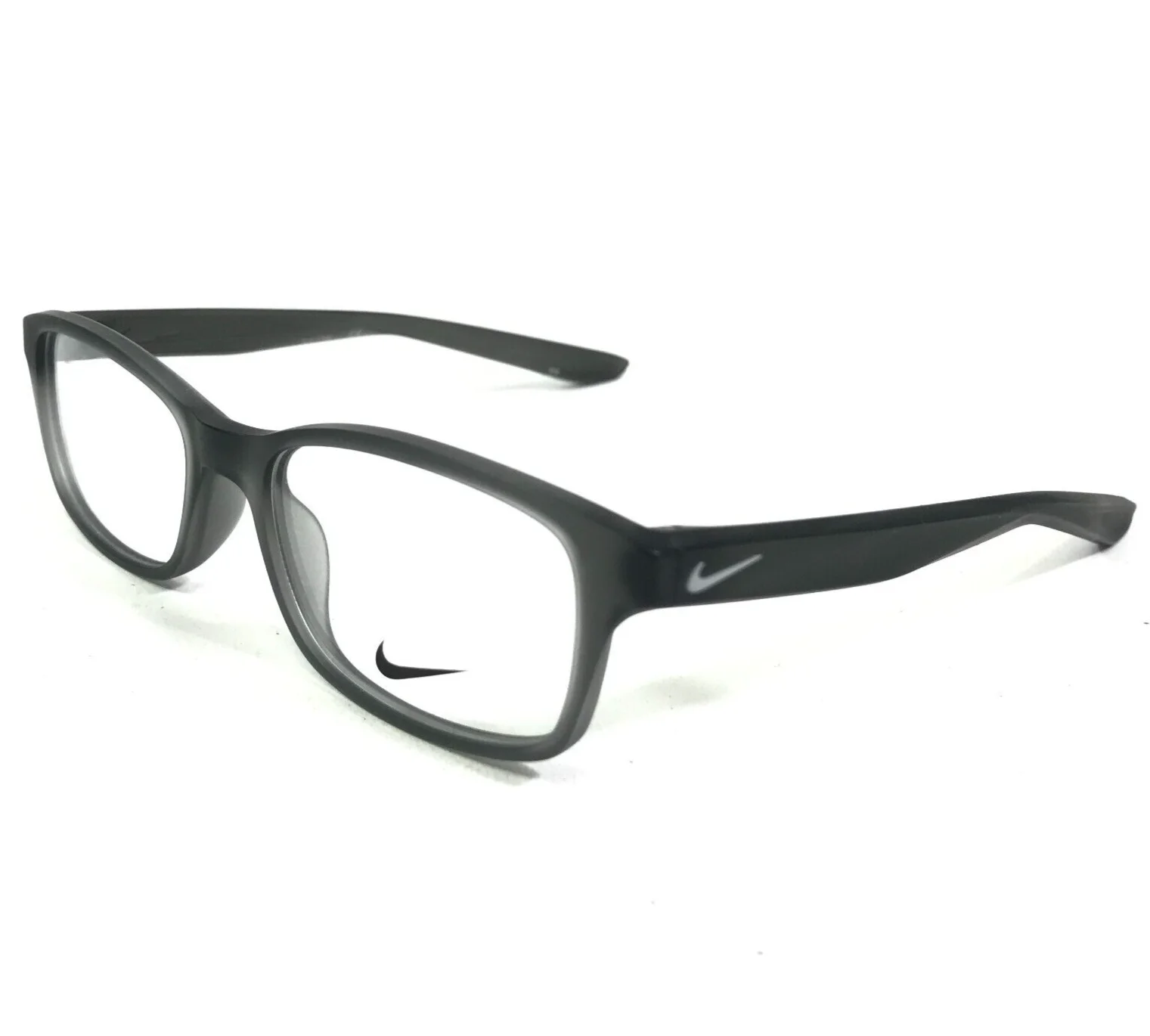 Nike Kids Eyeglasses Frames 5005 010 Matte Frosted Grey Rectangular 49-16-130