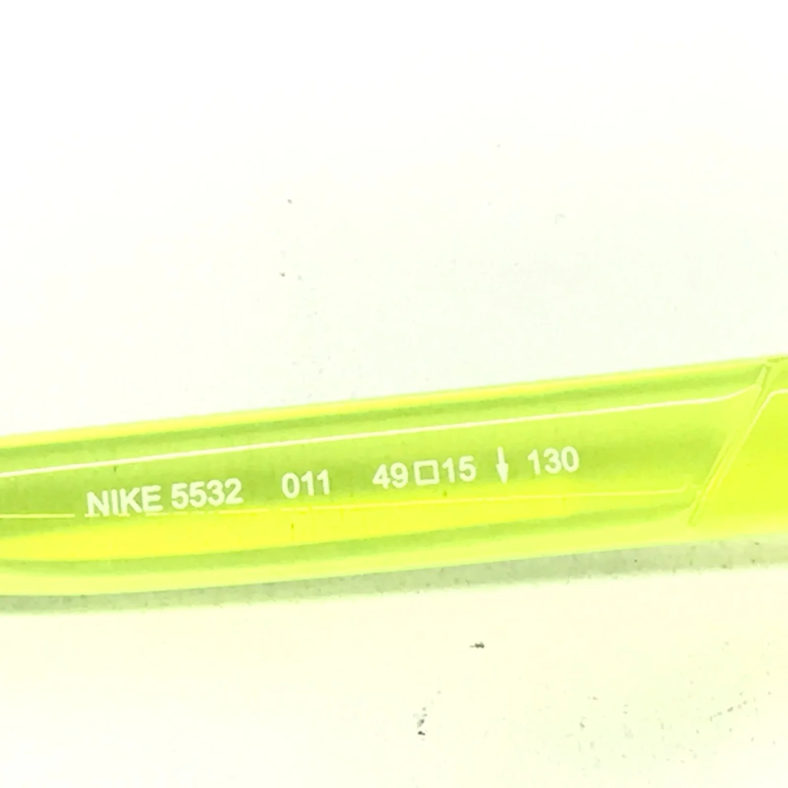 Nike Kids Eyeglasses Frames 5532 011 Black Clear Neon Green Square 49-15-130 2