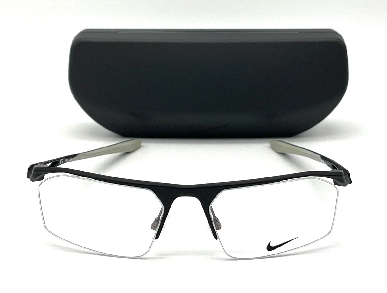 NIKE NK8050 003 Stain Black Wolf Gray / Demo Lens 57mm Eyeglasses 2