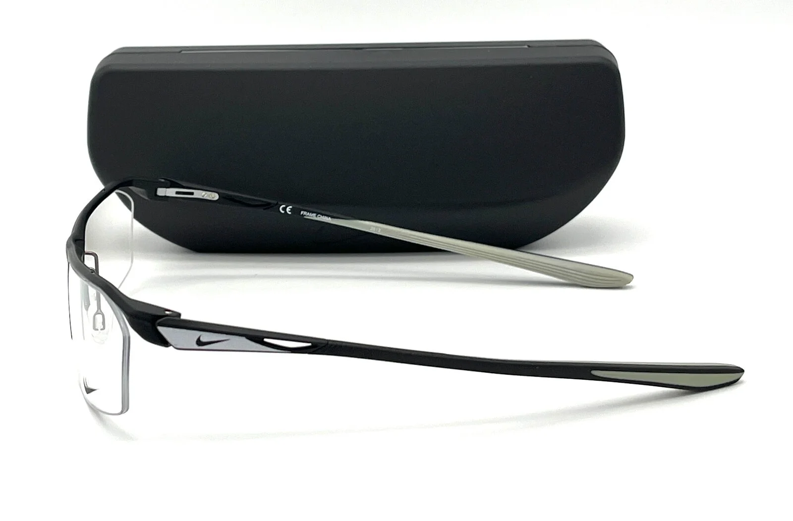 NIKE NK8050 003 Stain Black Wolf Gray / Demo Lens 57mm Eyeglasses 3