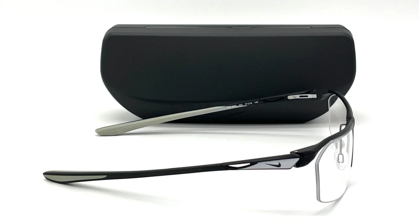 NIKE NK8050 003 Stain Black Wolf Gray / Demo Lens 57mm Eyeglasses 4
