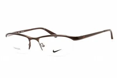 Nike Satin Brown/Clear 53 mm Eyeglasses