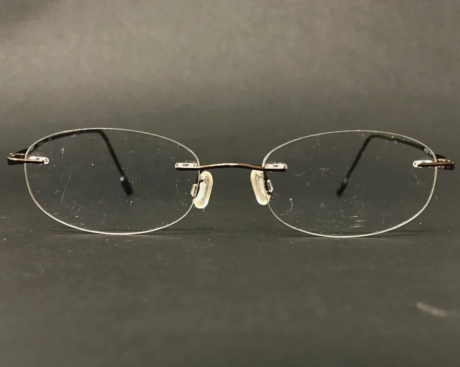 Nikon Eyeglasses Frames NC09 0809 Brown Rectangular Rimless 50-18-140 2