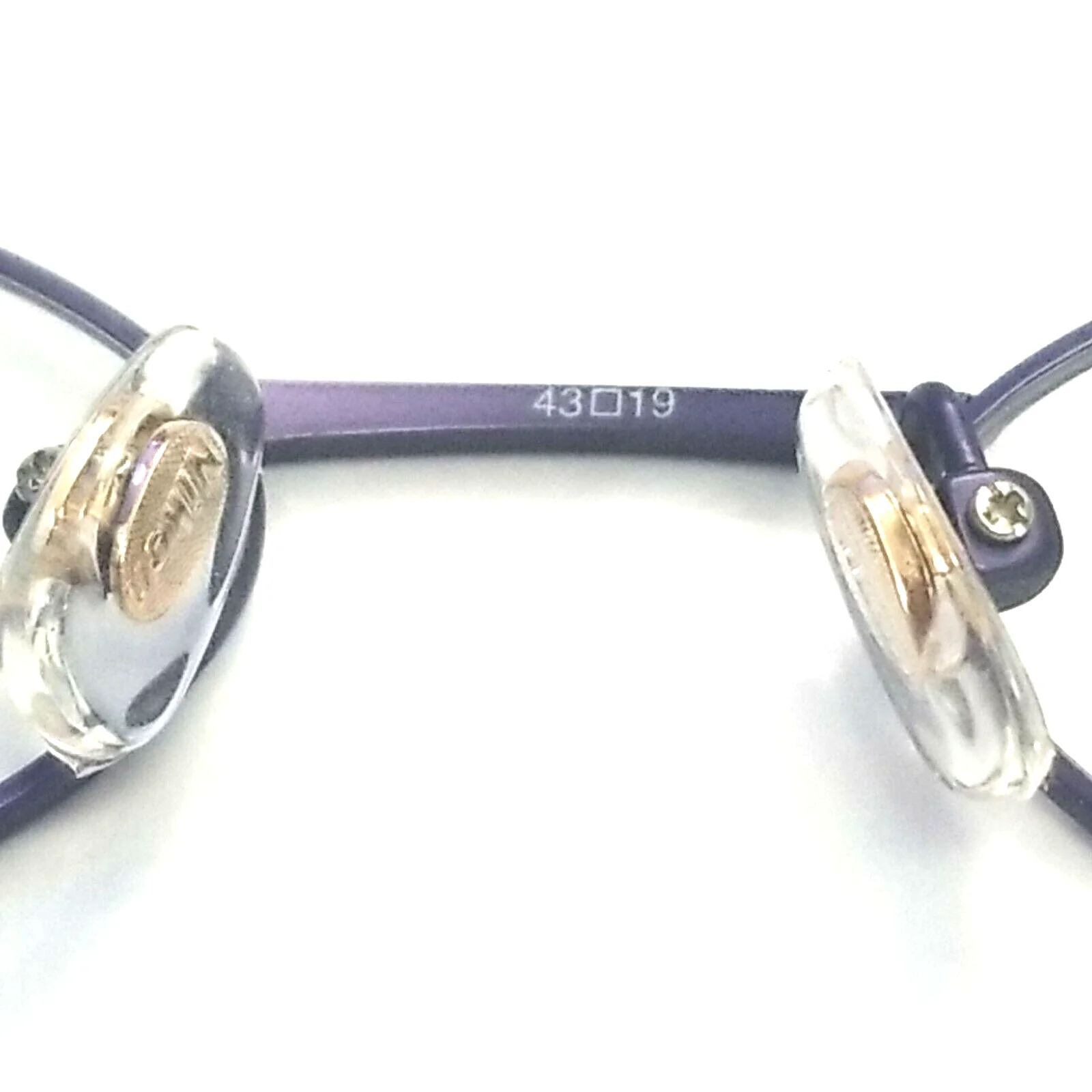 Nikon Eyewear Titanium Sm Thin Violet Metal Oval Eyeglasses Frame 43-19 145 New 3