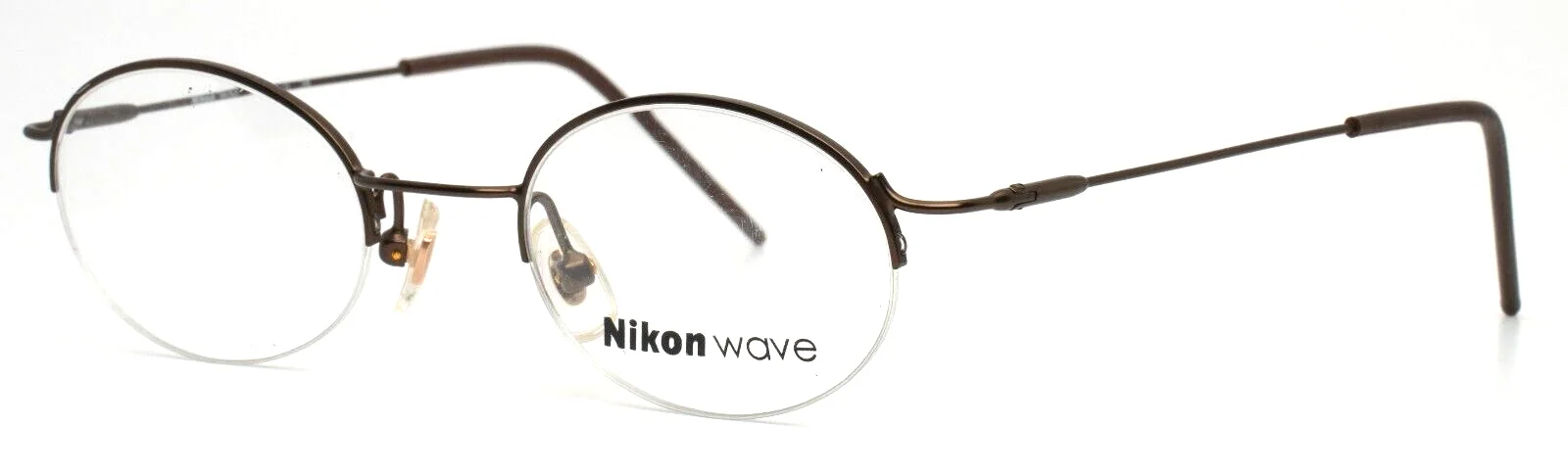 NIKON Wave WA7214 0406 34 Brown Unisex Kids Oval Full Rim Eyeglasses 44-21-130