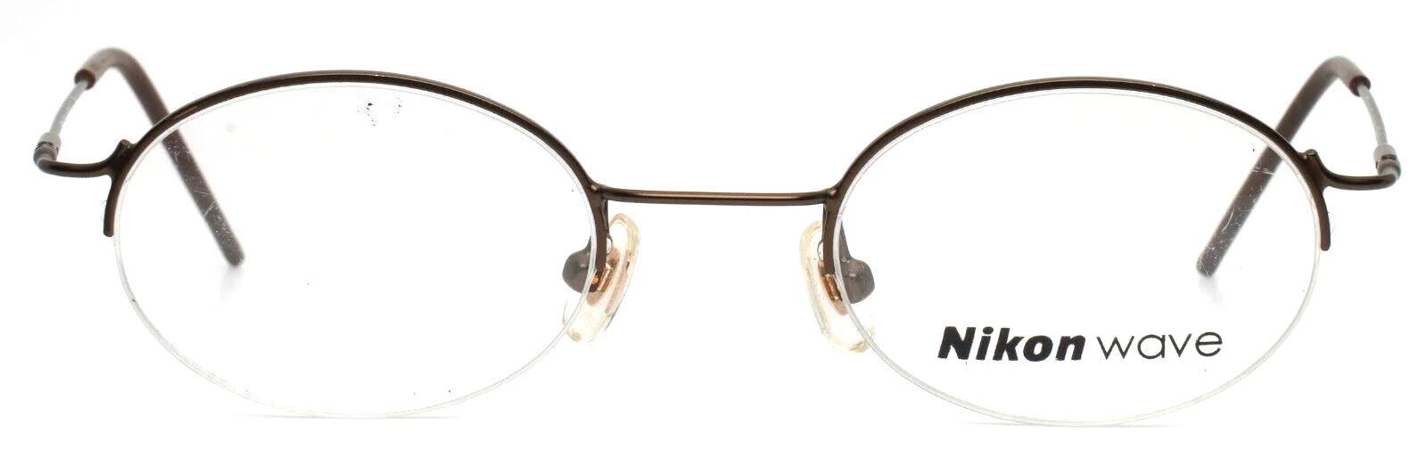 NIKON Wave WA7214 0406 34 Brown Unisex Kids Oval Full Rim Eyeglasses 44-21-130 2