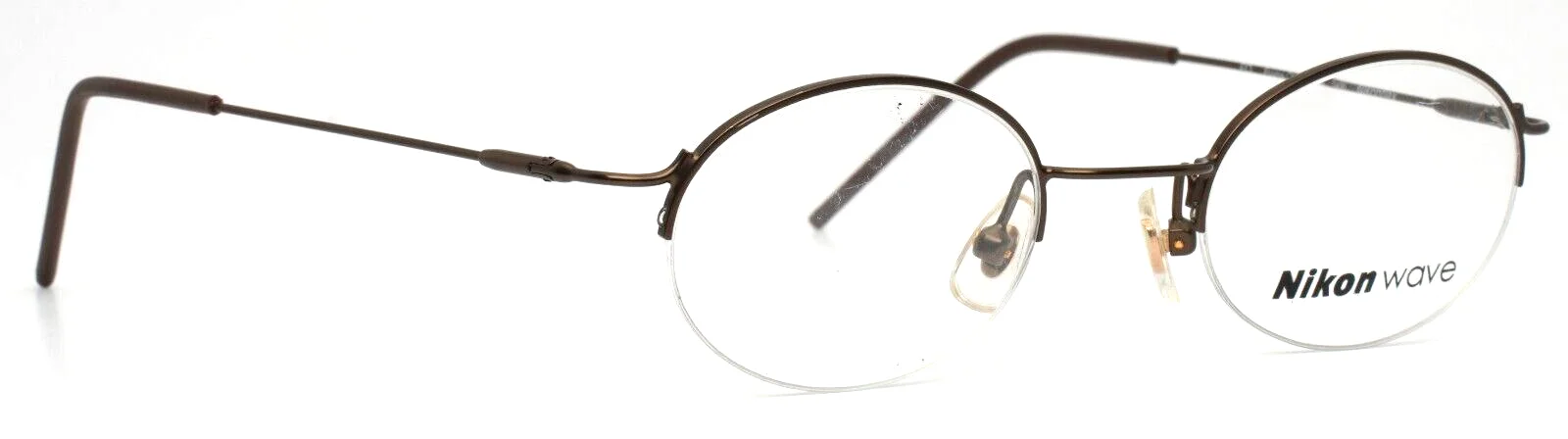 NIKON Wave WA7214 0406 34 Brown Unisex Kids Oval Full Rim Eyeglasses 44-21-130 3