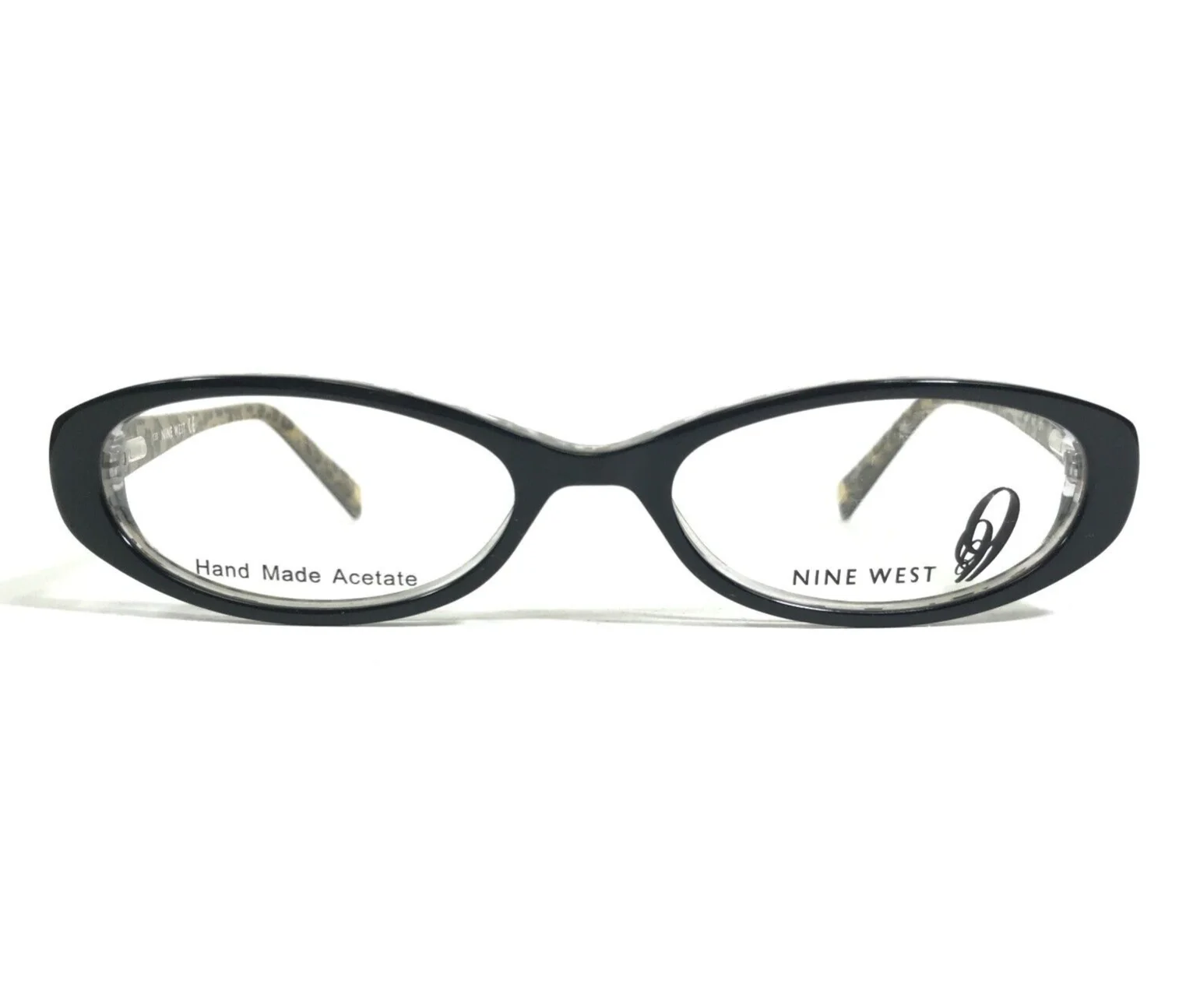 Nine West Eyeglasses Frames 435 807 Black Brown Round Full Rim 47-16-130 2