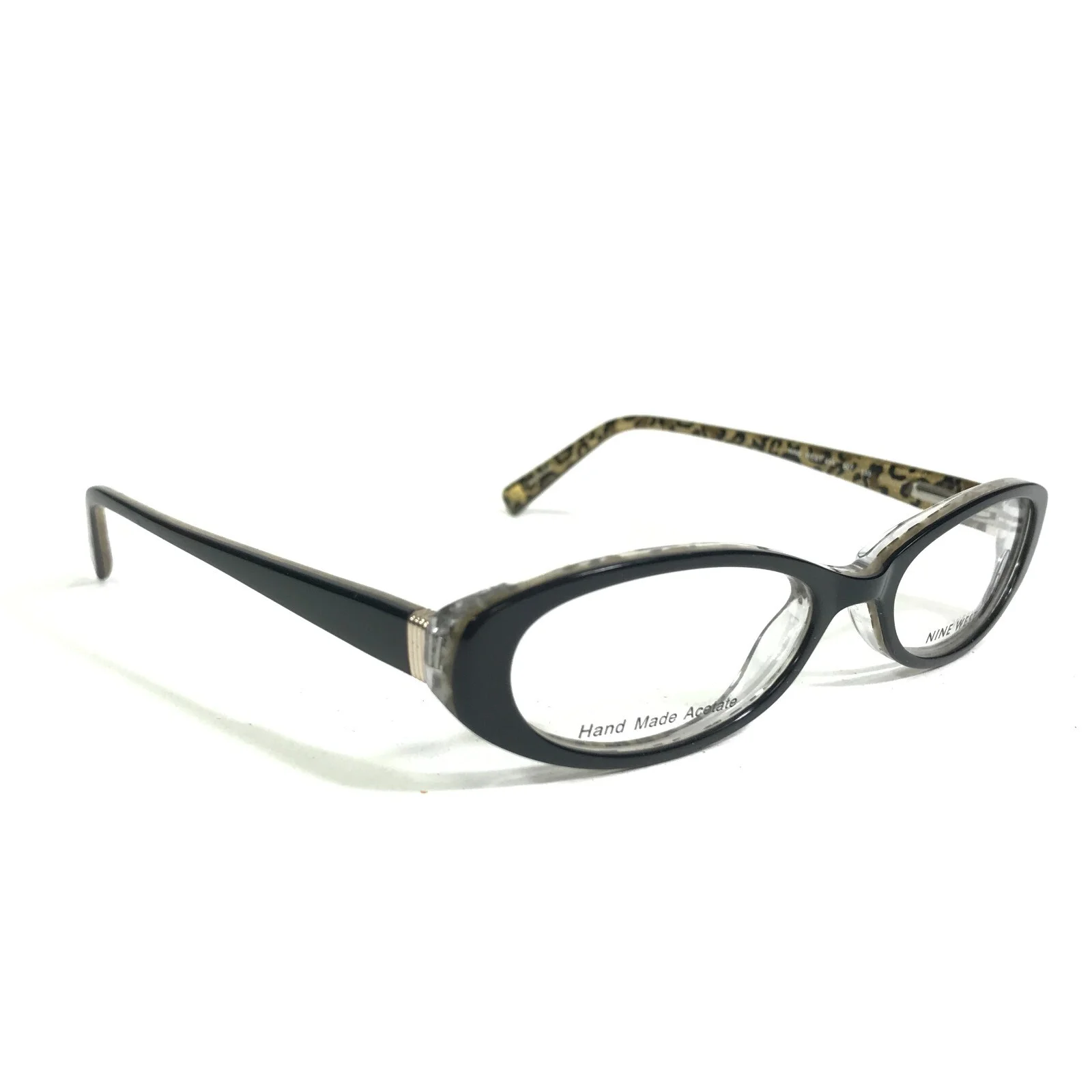 Nine West Eyeglasses Frames 435 807 Black Brown Round Full Rim 47-16-130 3
