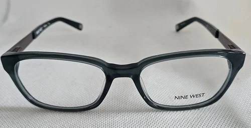 NINE WEST Eyeglasses Frames NW5076 434 51-17-135 Transparent Green Sparkle Case 3