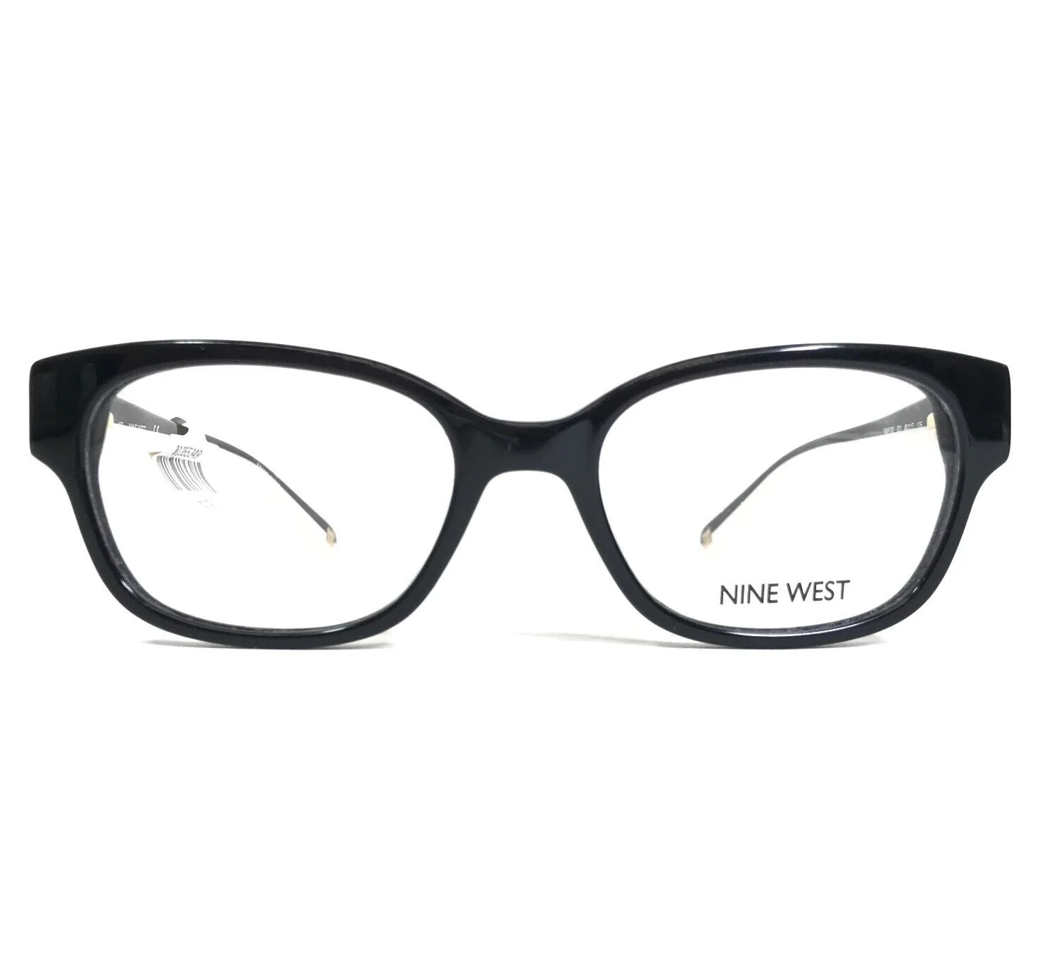 Nine West Eyeglasses Frames NW5108 001 Black Ivory Cat Eye Square 49-17-135