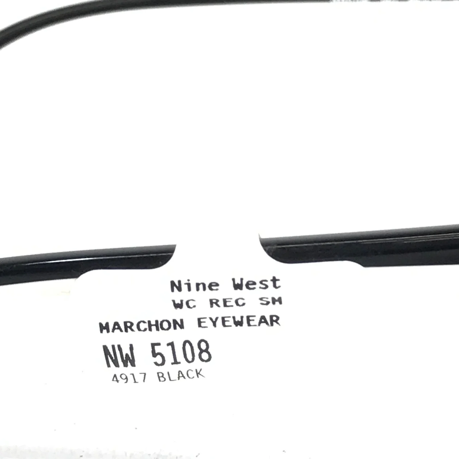 Nine West Eyeglasses Frames NW5108 001 Black Ivory Cat Eye Square 49-17-135 4