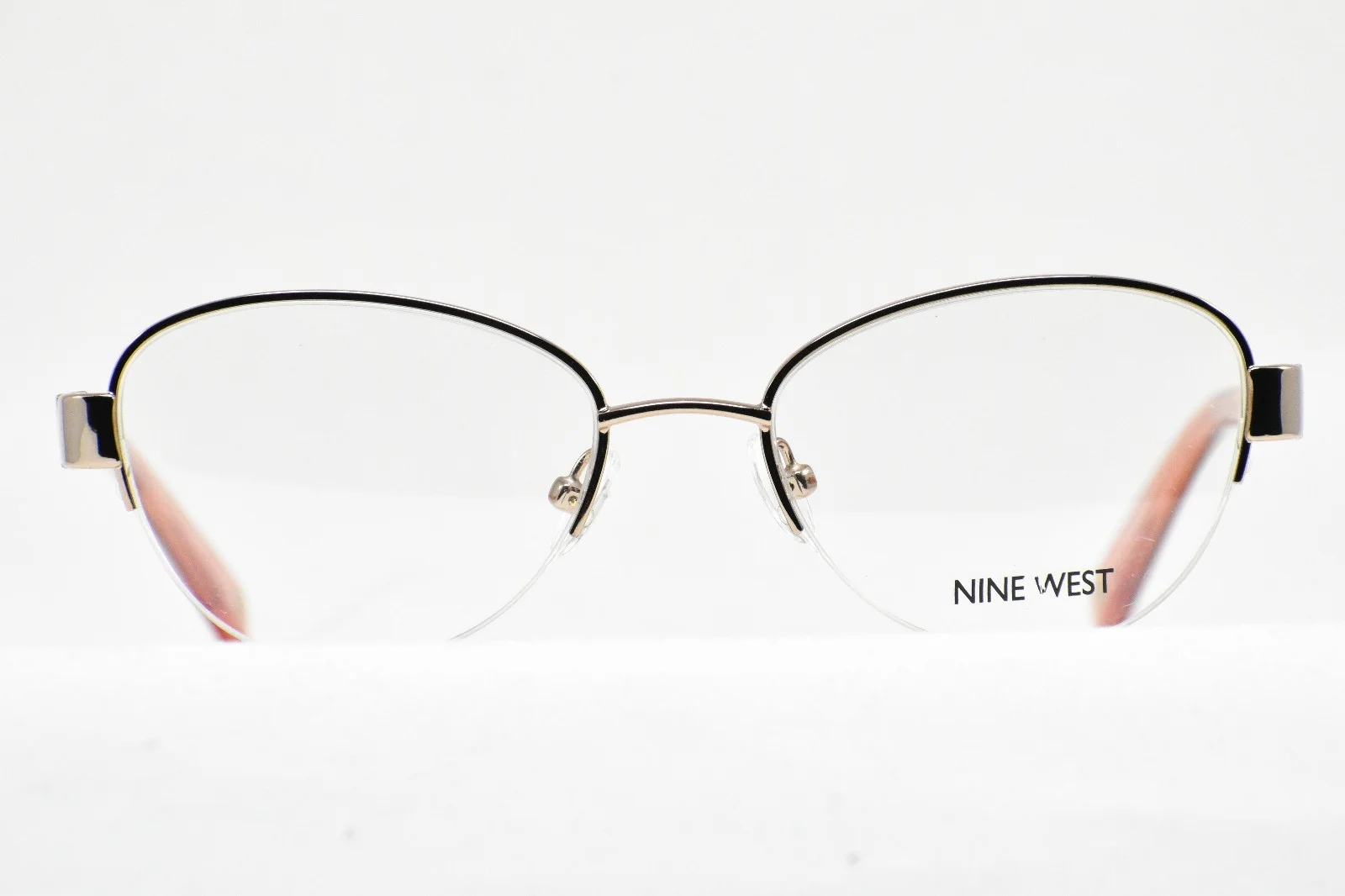NINE WEST NW1054 780 Rose Gold 51-18-135 Half Rim Eyeglass Frames X910