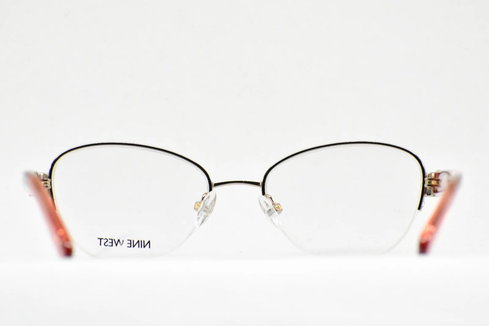 NINE WEST NW1054 780 Rose Gold 51-18-135 Half Rim Eyeglass Frames X910 3