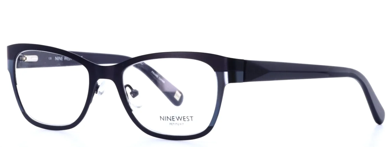 NINE WEST NW1064 434 Navy Womens Cat Eye Petite Eyeglasses 48-18-135 B:35