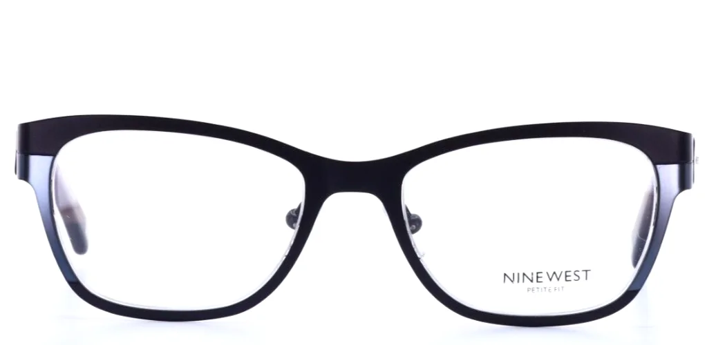 NINE WEST NW1064 434 Navy Womens Cat Eye Petite Eyeglasses 48-18-135 B:35 2