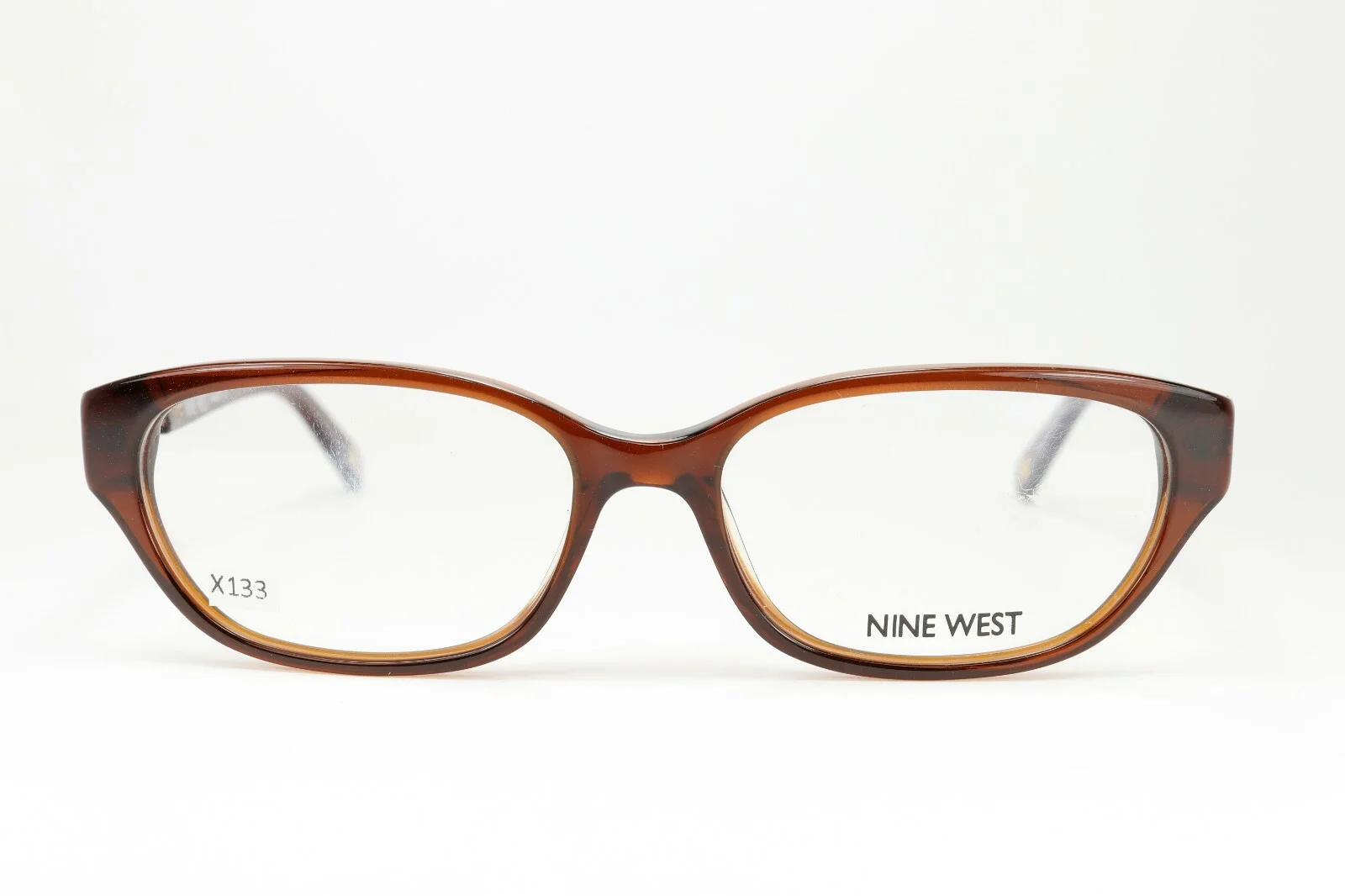 NINE WEST NW5058 200 Brown Crystal 50-15-135 Frames SMALL Flex Hinges X133 3