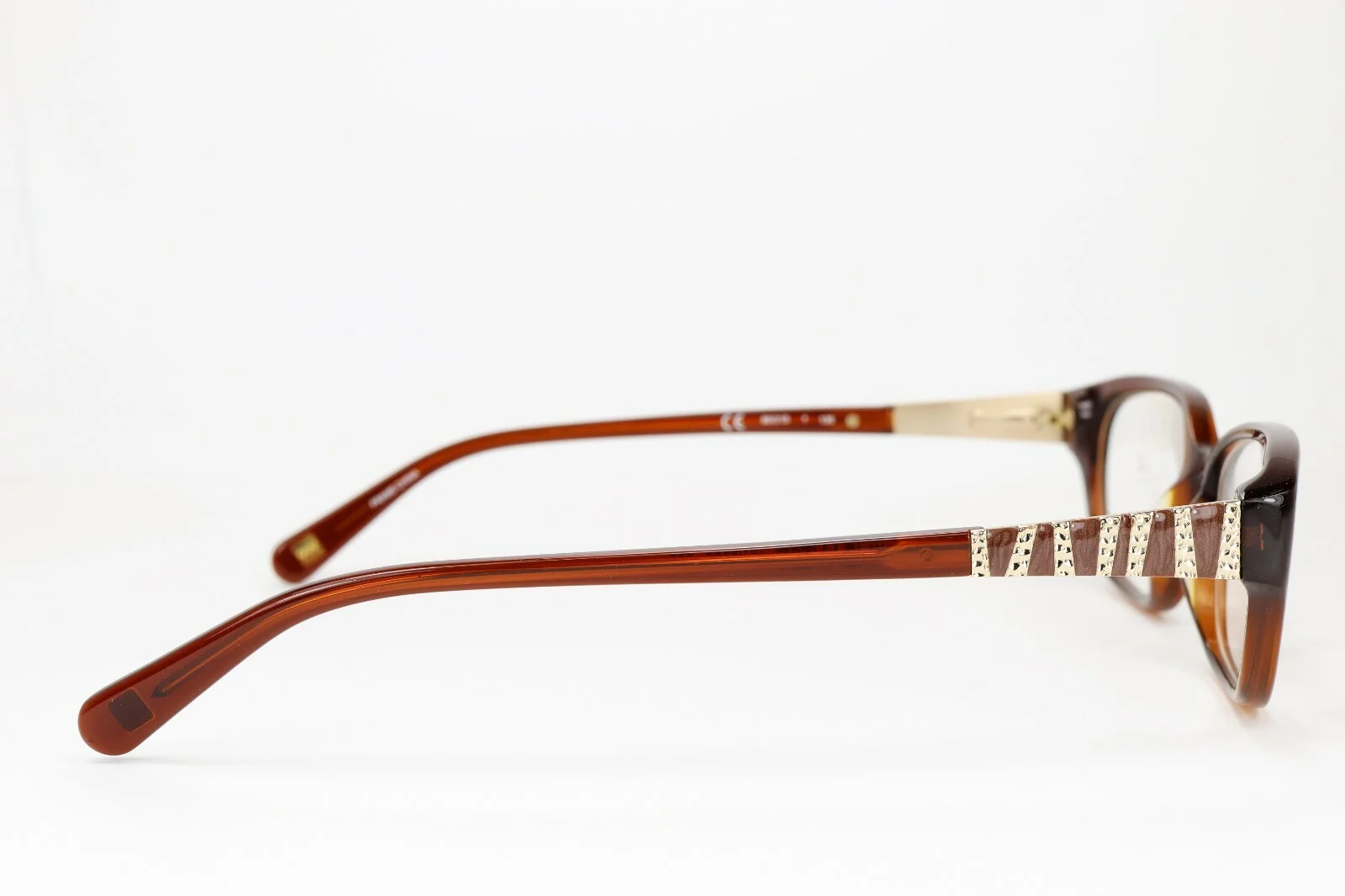 NINE WEST NW5058 200 Brown Crystal 50-15-135 Frames SMALL Flex Hinges X133 4