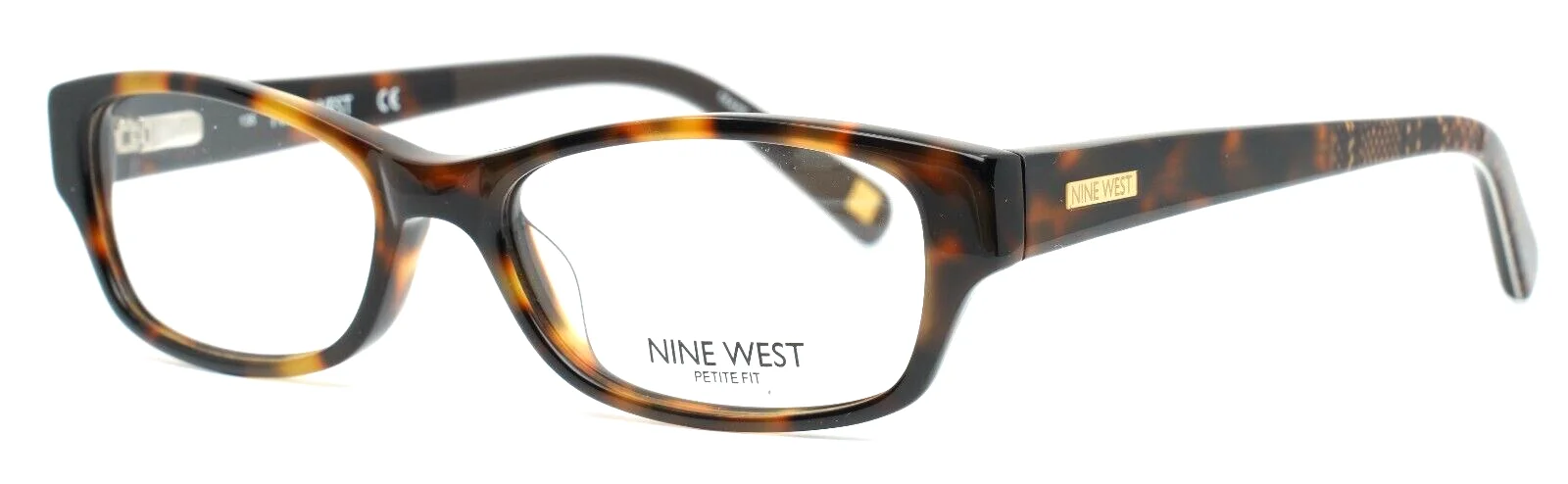 NINE WEST NW5092 218 Soft Tortoise Womens Petite Rectangle Eyeglasses 47-15-135