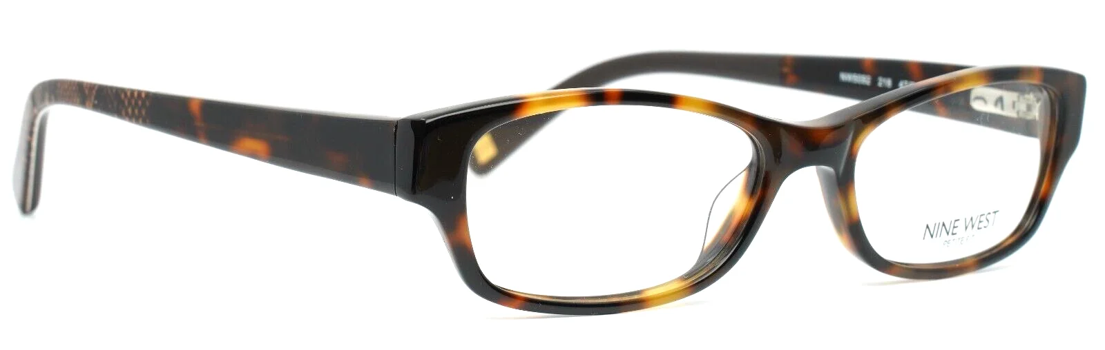 NINE WEST NW5092 218 Soft Tortoise Womens Petite Rectangle Eyeglasses 47-15-135 3
