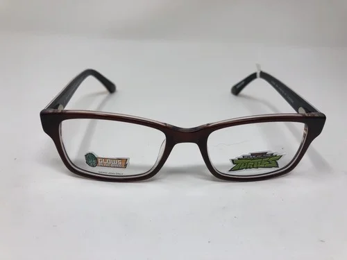 Ninja Turtles Eyeglasses Frame COMBAT BROWN 47-16-125 HM Kids Youth Flex LE53