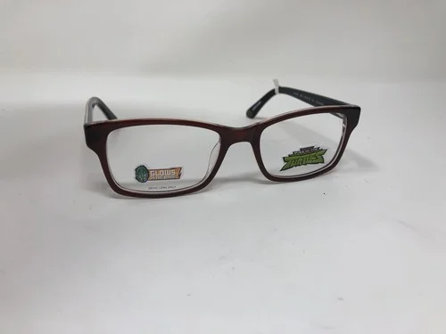Ninja Turtles Eyeglasses Frame COMBAT BROWN 47-16-125 HM Kids Youth Flex LE53 4