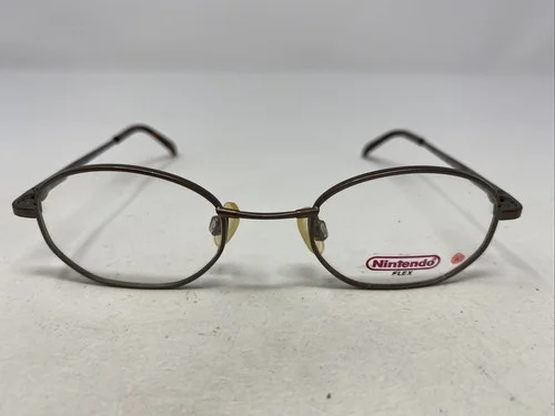 Nintendo Eyewear NF-203 MBR 43-20-125 Matte Brown Full Rim Eyeglasses Frame &U86