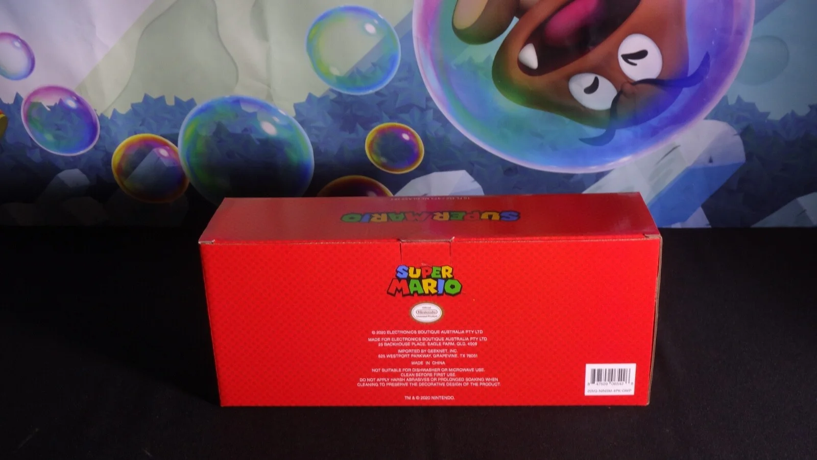 Nintendo Super Mario Bros 2020 Promo16 oz Collectible Glass Set Rare 2