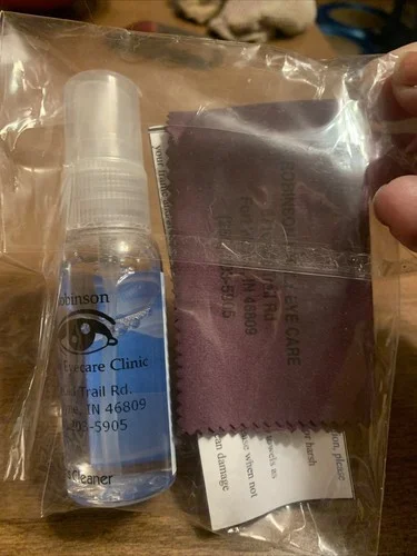 NIP 2 Oz Clear View Eye Glass Lens Cleaner W/ Cloth/Safety/Sight/20/20 Vision/li