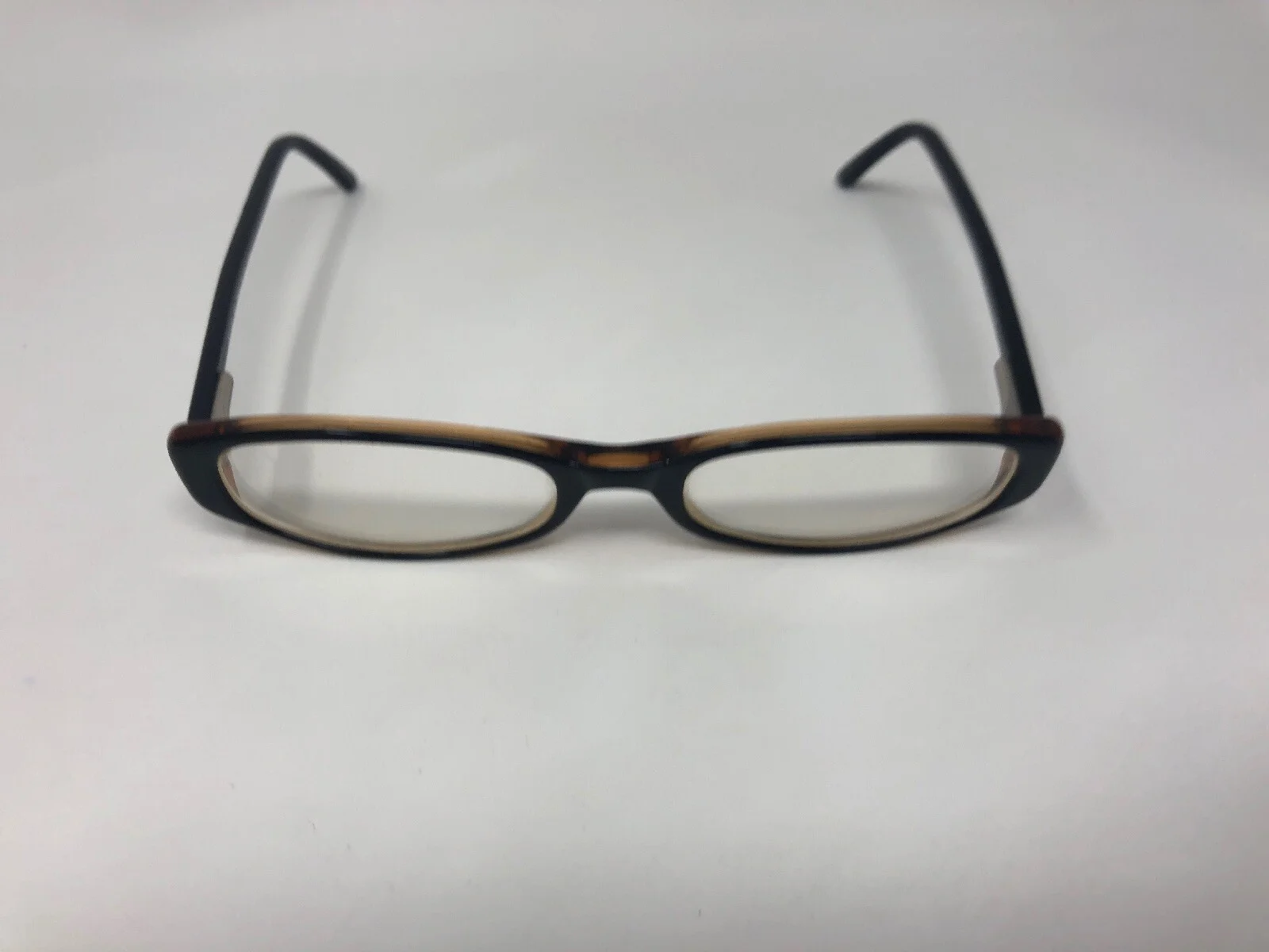 NORMA KAMALI 7129 Eyeglasses Frame Italy Petite 50-18-140 Black/Brown Clear TK80 2