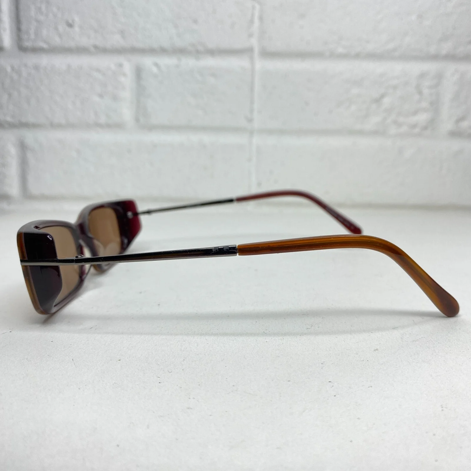 Norma Kamali Sunglasses Eyeglasses Framers Brown Womens Rectangular 17317 4