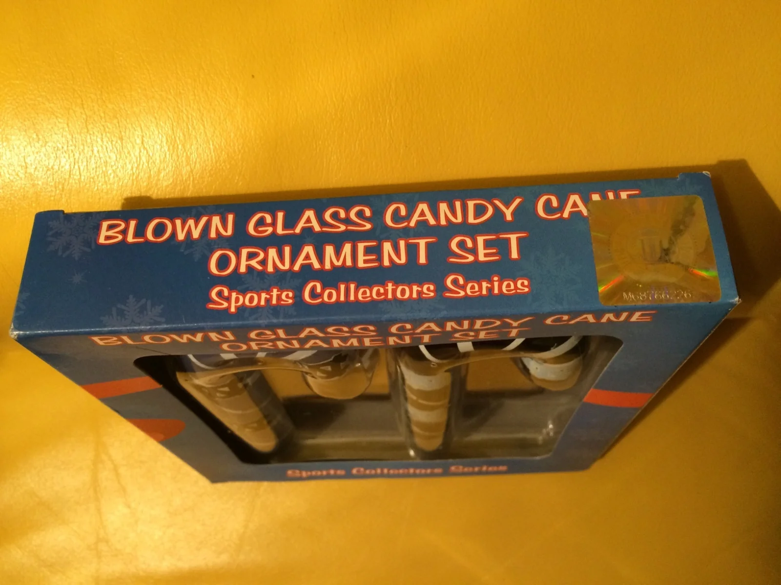 North Carolina Tarheels UNC Blown Glass Candy Cane Ornaments Chapel Hill NCAA 3