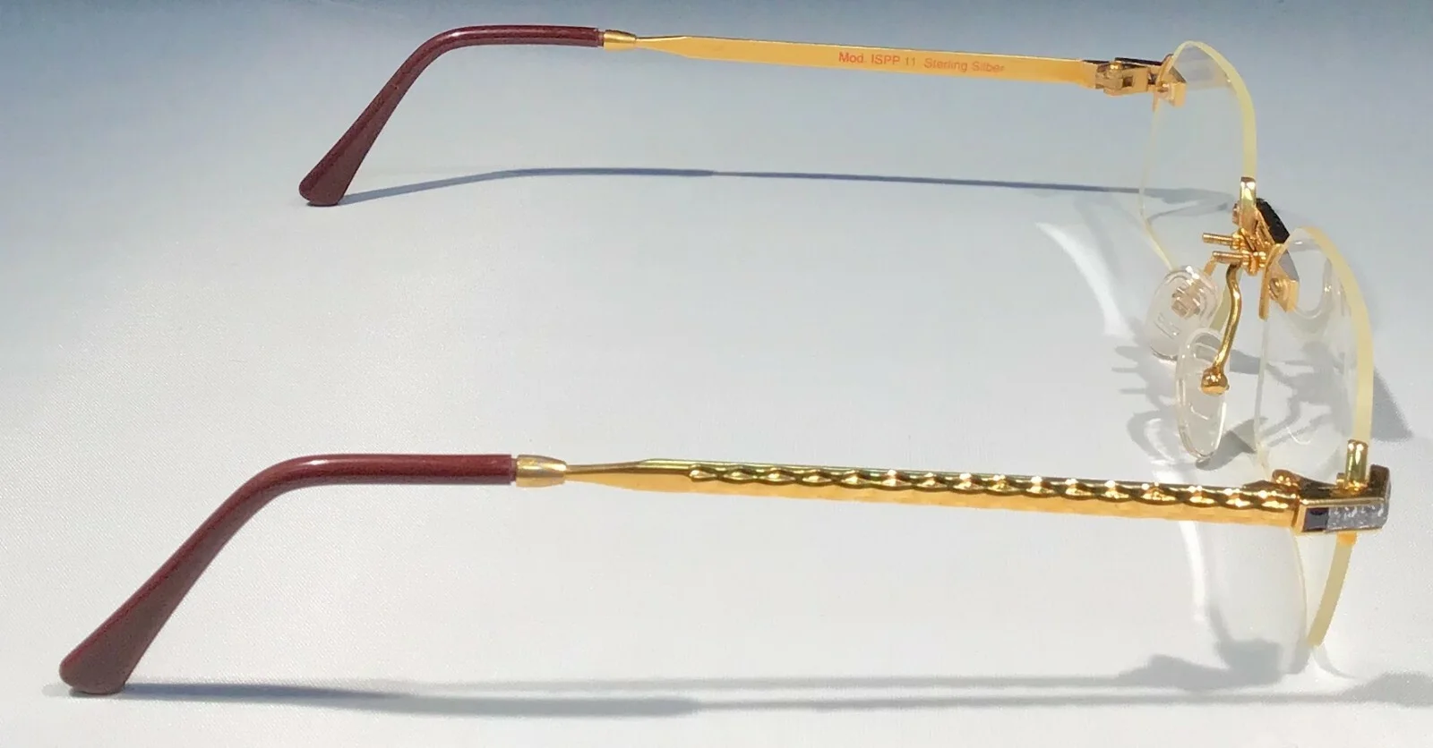NOS Design Ingeborg Schmolz Model: ISPP11 Sterling Silver Rimless Eyeglasses 2