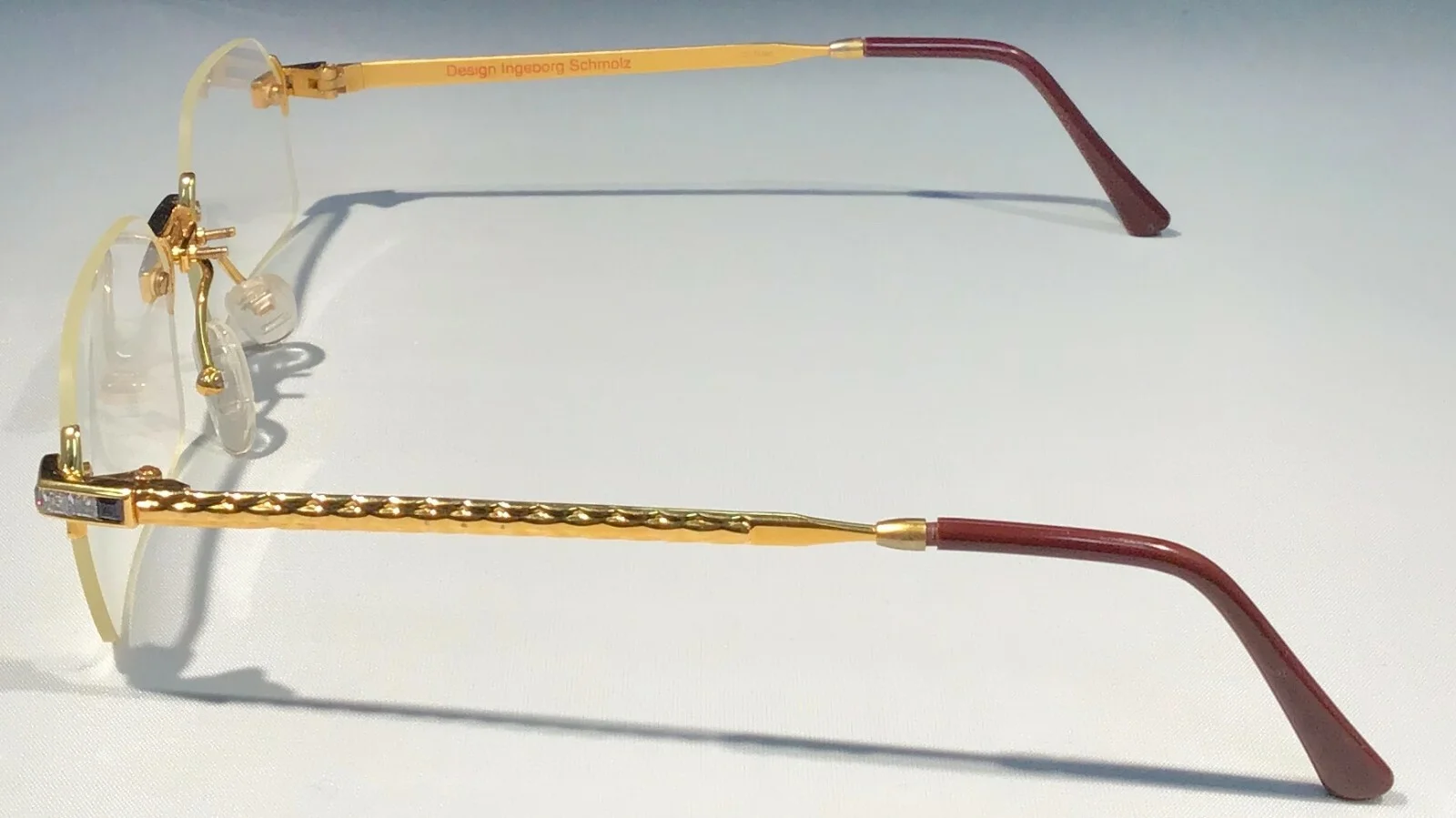 NOS Design Ingeborg Schmolz Model: ISPP11 Sterling Silver Rimless Eyeglasses 4