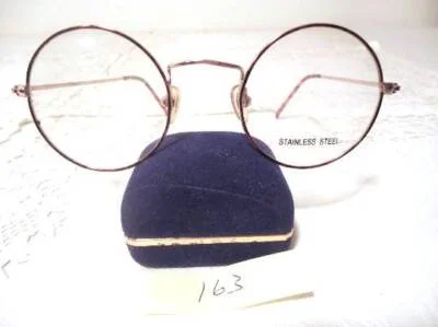 NOS Harry Potter Round Metal Eyeglass Frames Demi Amber Gold 44/18 145 Lot 163F