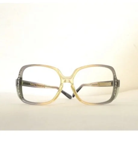 NOS Mod Rhinestone Square Vintage Eyeglass Frame Elton John Hippie 4