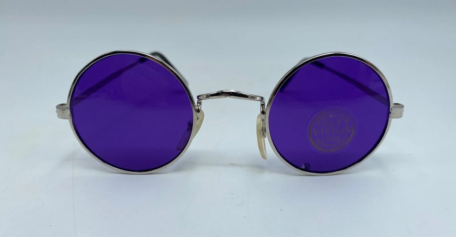 NOS Purple Tinted Steampunk John Lennon Sun Gear Jet Vision Sunglasses Round 2