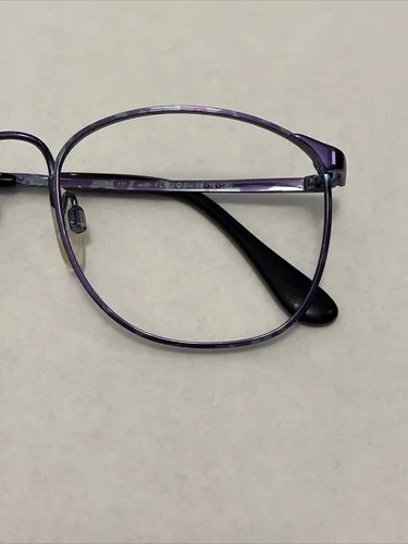 NOS Round Marcolin Accuflex 111 Purple Blue Blueberry Eyeglass Frames 50-16-130 2
