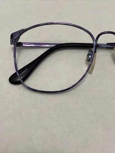 NOS Round Marcolin Accuflex 111 Purple Blue Blueberry Eyeglass Frames 50-16-130 3