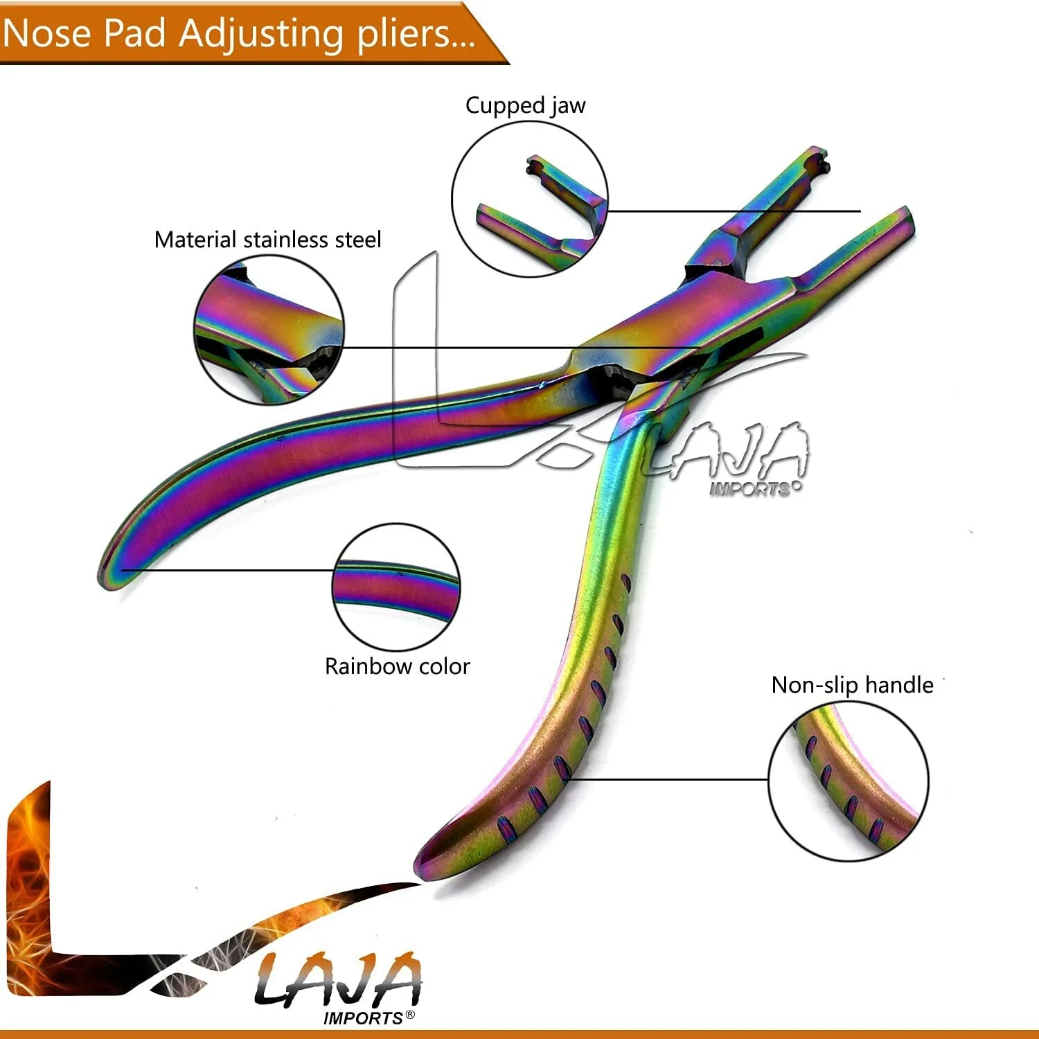Nose Pad Arm Adjusting Pliers Optical Eye Glasses Frames Clamp Repair Tools 2