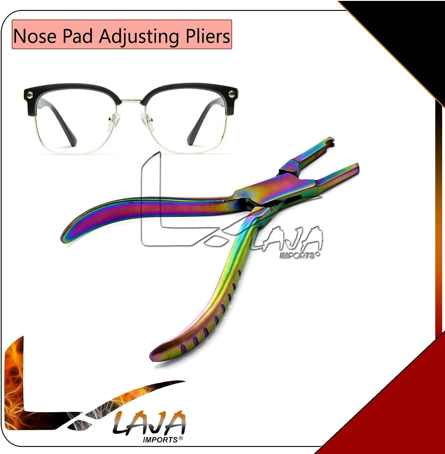 Nose Pad Arm Adjusting Pliers Optical Eye Glasses Frames Clamp Repair Tools 4