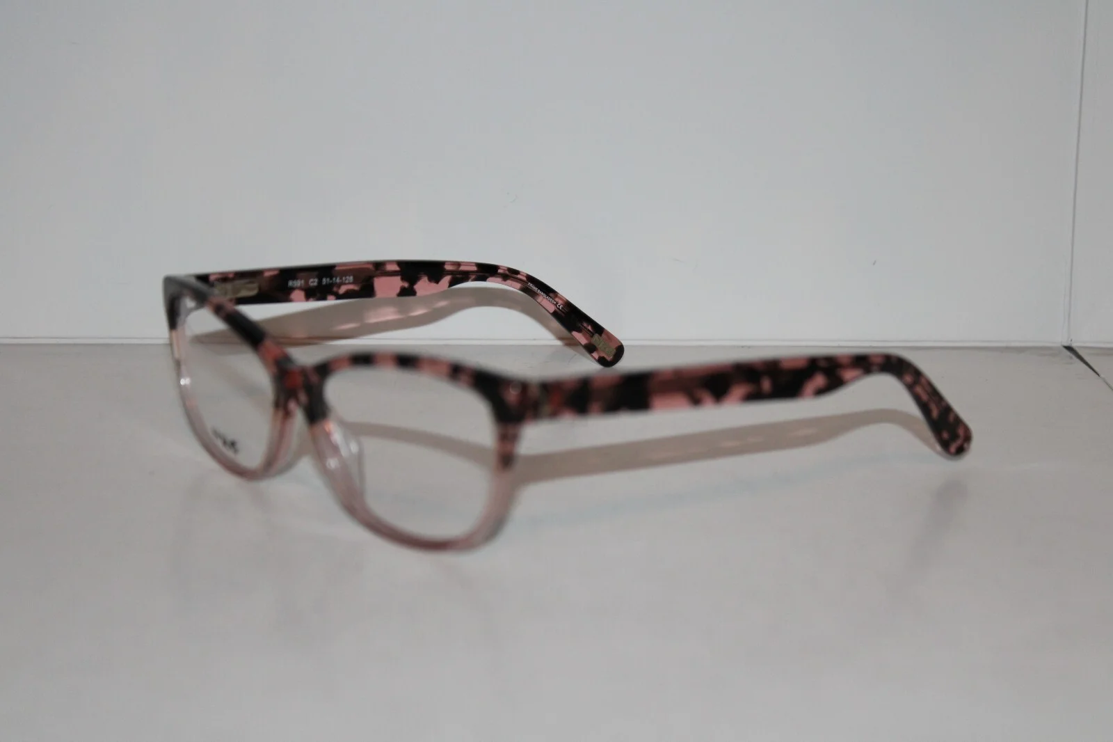 NRG R591 C2 51-14-128 PINK TORTOISE petite Womens Eyeglasses Frames demo unit