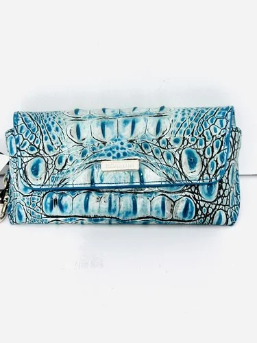 NWT Brahmin Blue Mineral Elora Leather Eyeglass Case 1