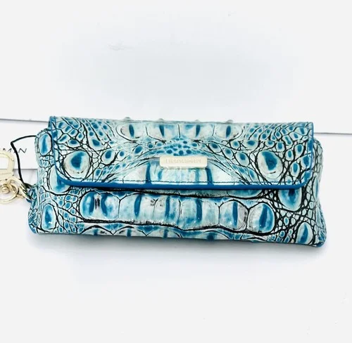 NWT Brahmin Blue Mineral Elora Leather Eyeglass Case 3