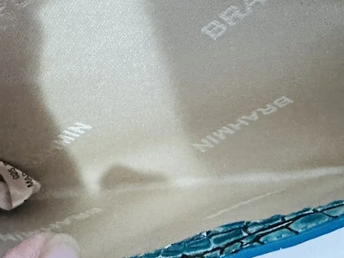 NWT Brahmin Blue Mineral Elora Leather Eyeglass Case 4