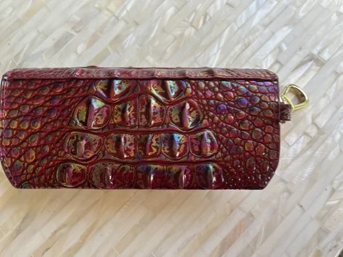 NWT Brahmin Sangria Elora Leather Eyeglass Clip On Case EUC 2