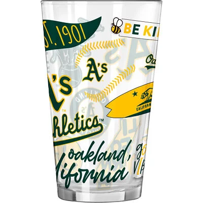 Oakland Athletics 16oz. Native Pint Glass 1