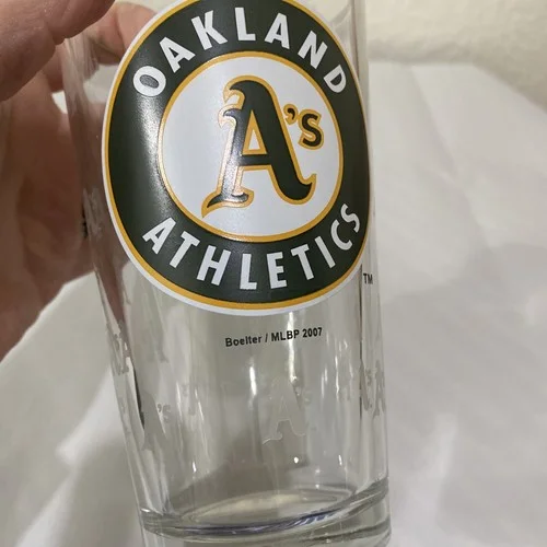 Oakland Athletics Pint Glass Lot Of 4 Boelter/MLBP 2007 16oz. A’s Baseball Logo 4