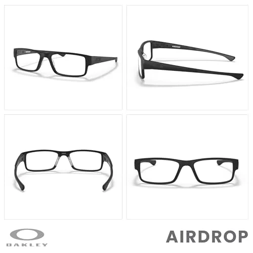 Oakley Airdrop OX8046 Eyeglasses Men Black Ink Rectangle 59mm New 100% Authentic 3