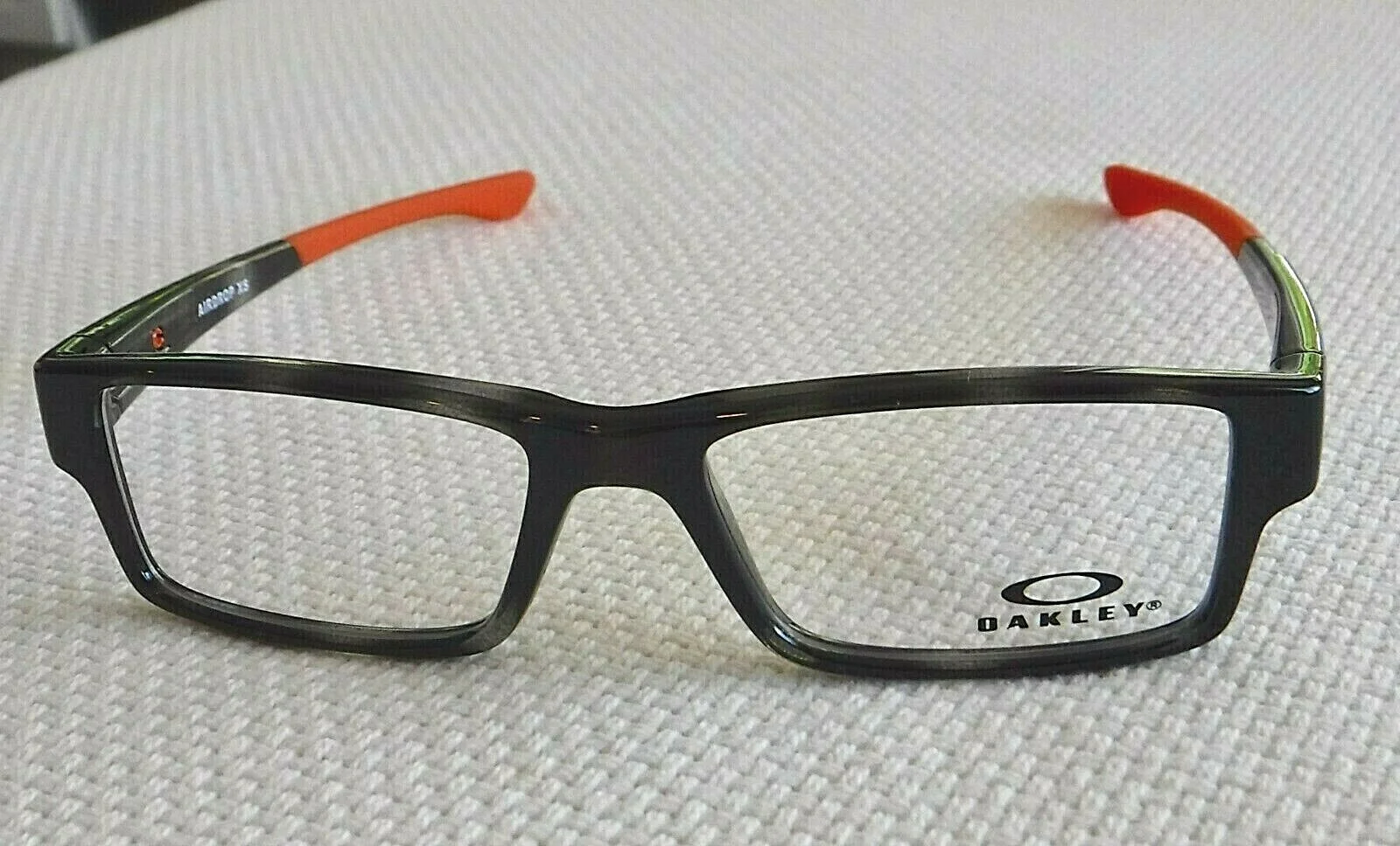 Oakley Airdrop XS Eyeglasses Grey Tortoise / Orange with Clear Lens OY8003-0850 3